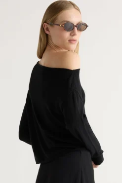 Brilliant Wise Corporation Limited Hachi Tencel-Wool Off-Shoulder Sweater< Sweaters