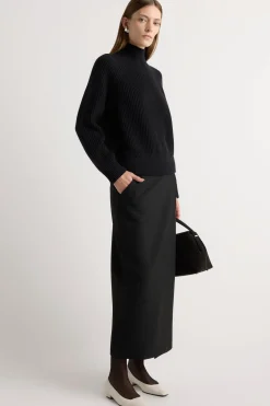 Brilliant Wise Corporation Limited Hadeel Organic Cotton-Wool Mock-Neck Sweater< Sweaters