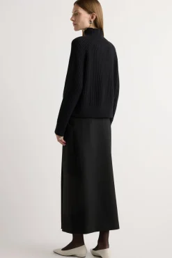 Brilliant Wise Corporation Limited Hadeel Organic Cotton-Wool Mock-Neck Sweater< Sweaters