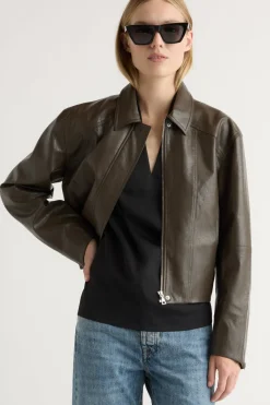 Hua Jia Halle Vegan Leather Jacket< Outerwear