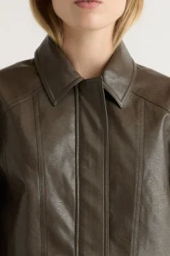 Hua Jia Halle Vegan Leather Jacket< Outerwear