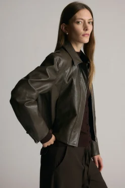 Hua Jia Halle Vegan Leather Jacket< Outerwear