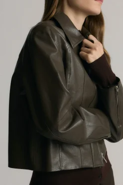 Hua Jia Halle Vegan Leather Jacket< Outerwear
