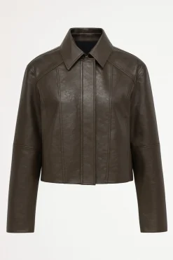 Hua Jia Halle Vegan Leather Jacket< Outerwear