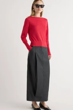 Brilliant Wise Corporation Limited Hanli Cotton-Silk Boat-Neck Sweater< Sweaters