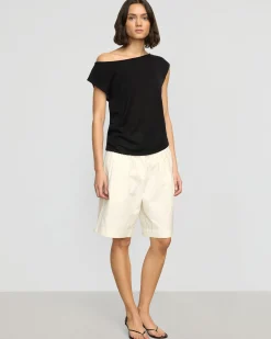 Brilliant Wise Corporation Limited Hanna Off-Shoulder Tencel-Wool Top< Sweaters|Tops