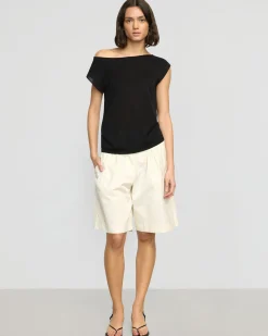 Brilliant Wise Corporation Limited Hanna Off-Shoulder Tencel-Wool Top< Sweaters|Tops