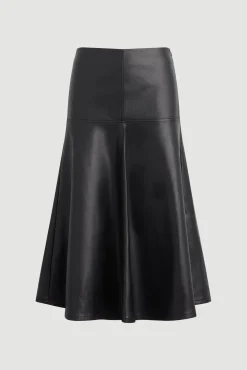 Hua Jia Harley A-Line Vegan Leather Skirt (Petite)< Skirts