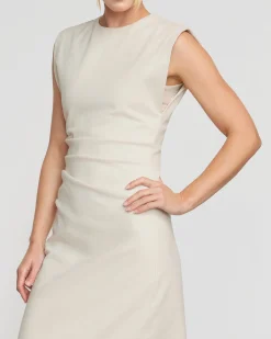 Hua Jia Iman Split-Hem Cotton Twill Dress< Dresses
