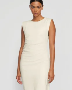 Hua Jia Iman Split-Hem Cotton Twill Dress< Dresses