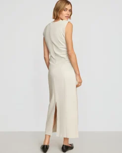 Hua Jia Iman Split-Hem Cotton Twill Dress< Dresses