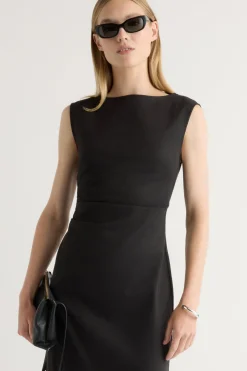 Hua Jia Inari Cotton Twill Boat-Neck Dress< Dresses