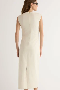 Hua Jia Inari Cotton Twill Boat-Neck Dress< Dresses