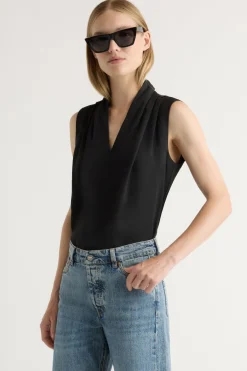 Hua Jia Jae V-Neck Sleeveless Blouse< Tops