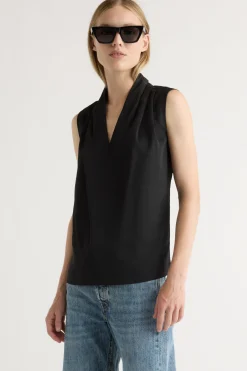 Hua Jia Jae V-Neck Sleeveless Blouse< Tops