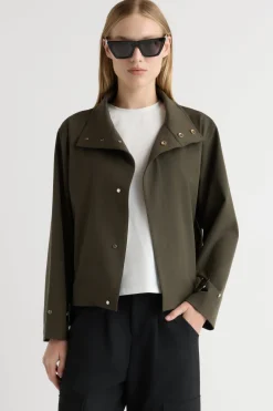 Hua Jia Jalen High-Neck Collared Jacket< Outerwear