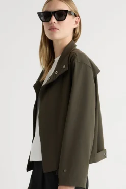 Hua Jia Jalen High-Neck Collared Jacket< Outerwear
