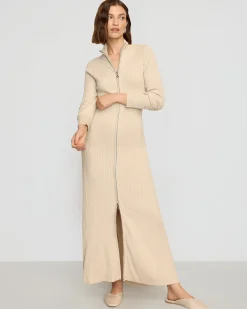 Expert Group Limited Janne Ribbed Two-Way Zip Sweater Dress< Dresses