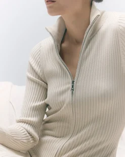 Expert Group Limited Janne Ribbed Two-Way Zip Sweater Dress< Dresses