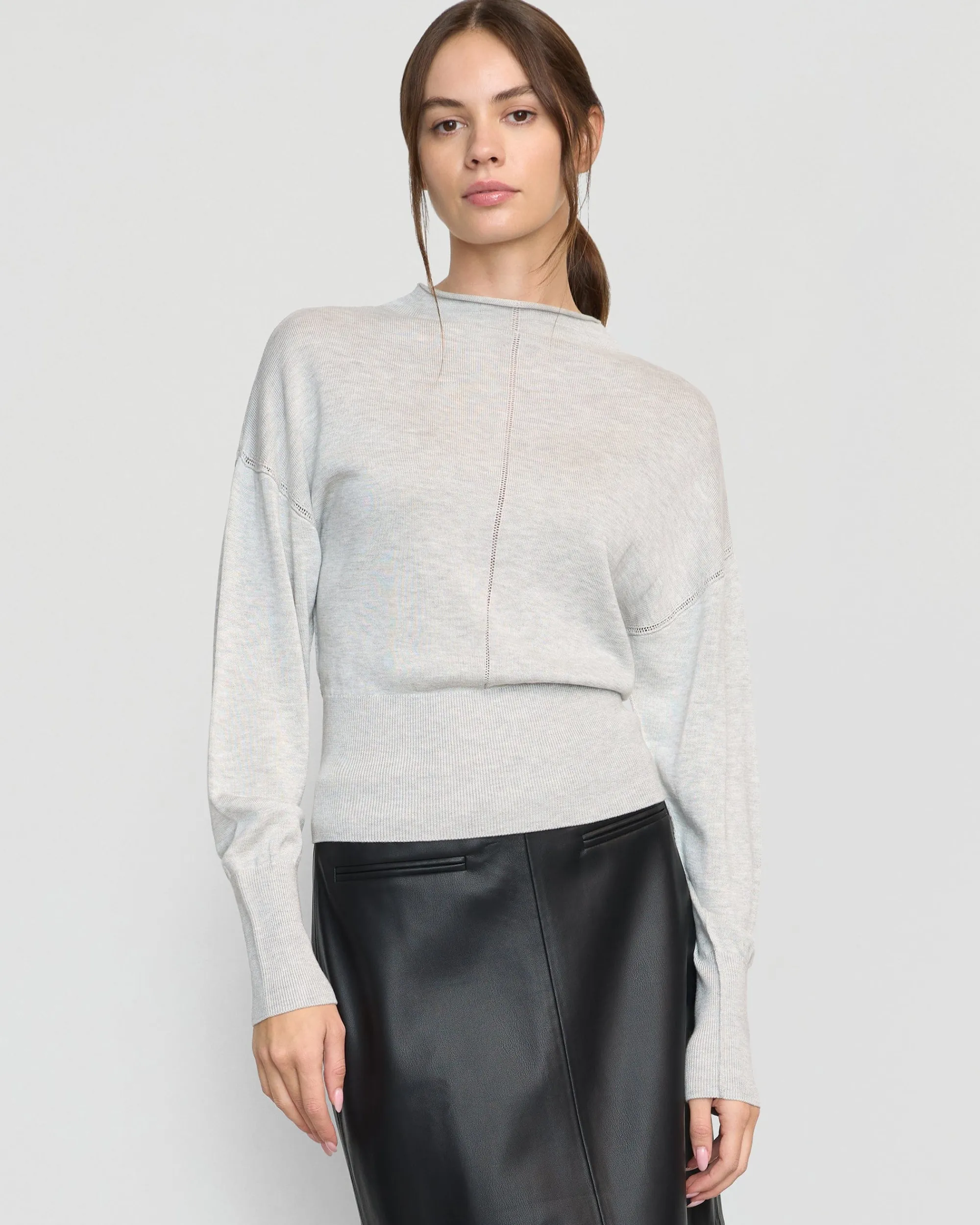 Brilliant Wise Corporation Limited Jillian Pointelle Tencel-Wool Sweater< Sweaters
