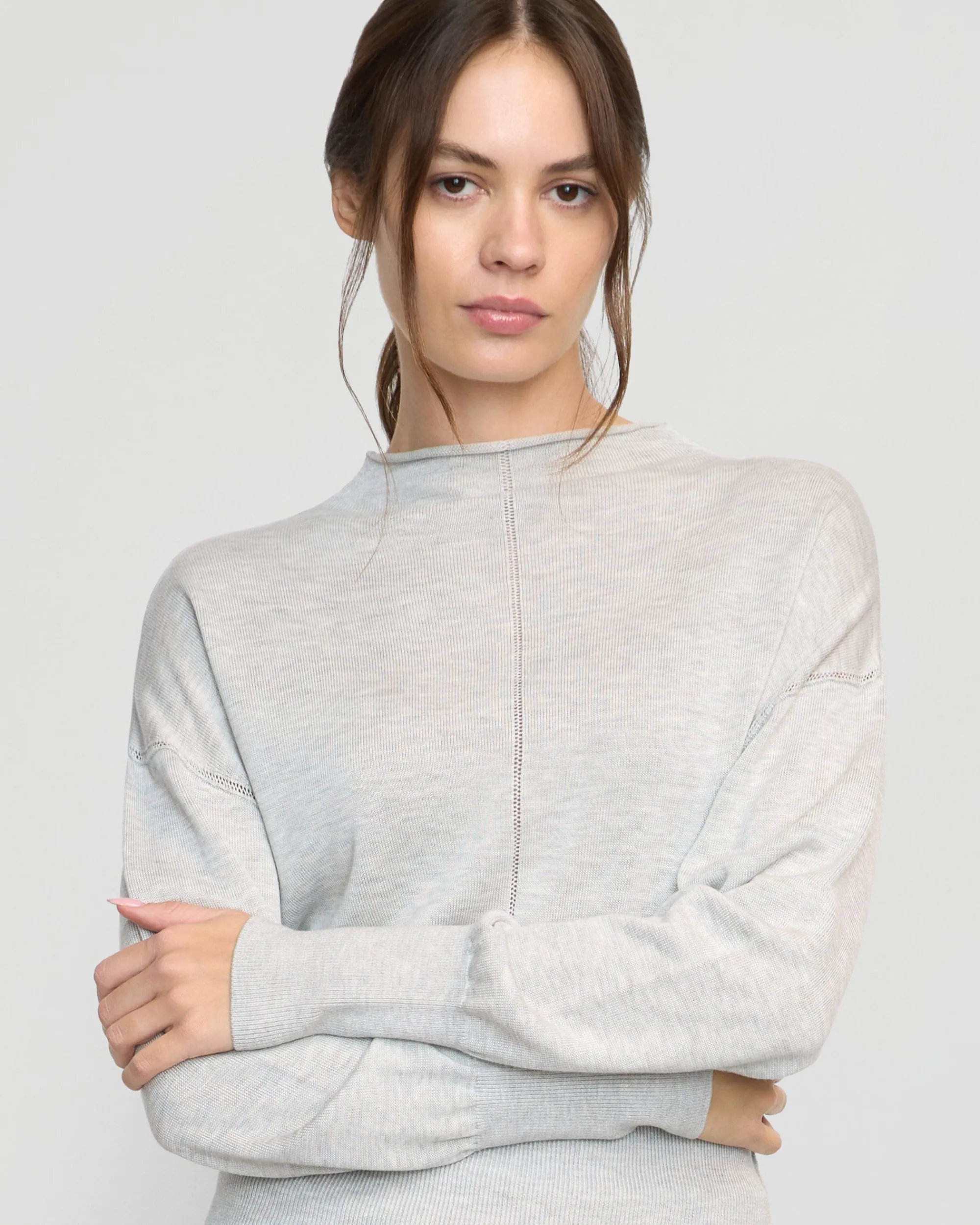 Brilliant Wise Corporation Limited Jillian Pointelle Tencel-Wool Sweater< Sweaters