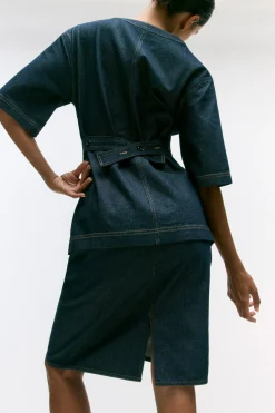 Hua Shang Group (H.K.) Ltd Johanna Denim Pencil Skirt< Skirts