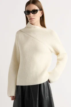 Brilliant Wise Corporation Limited Julisa Asymmetric-Neck Sweater< Sweaters