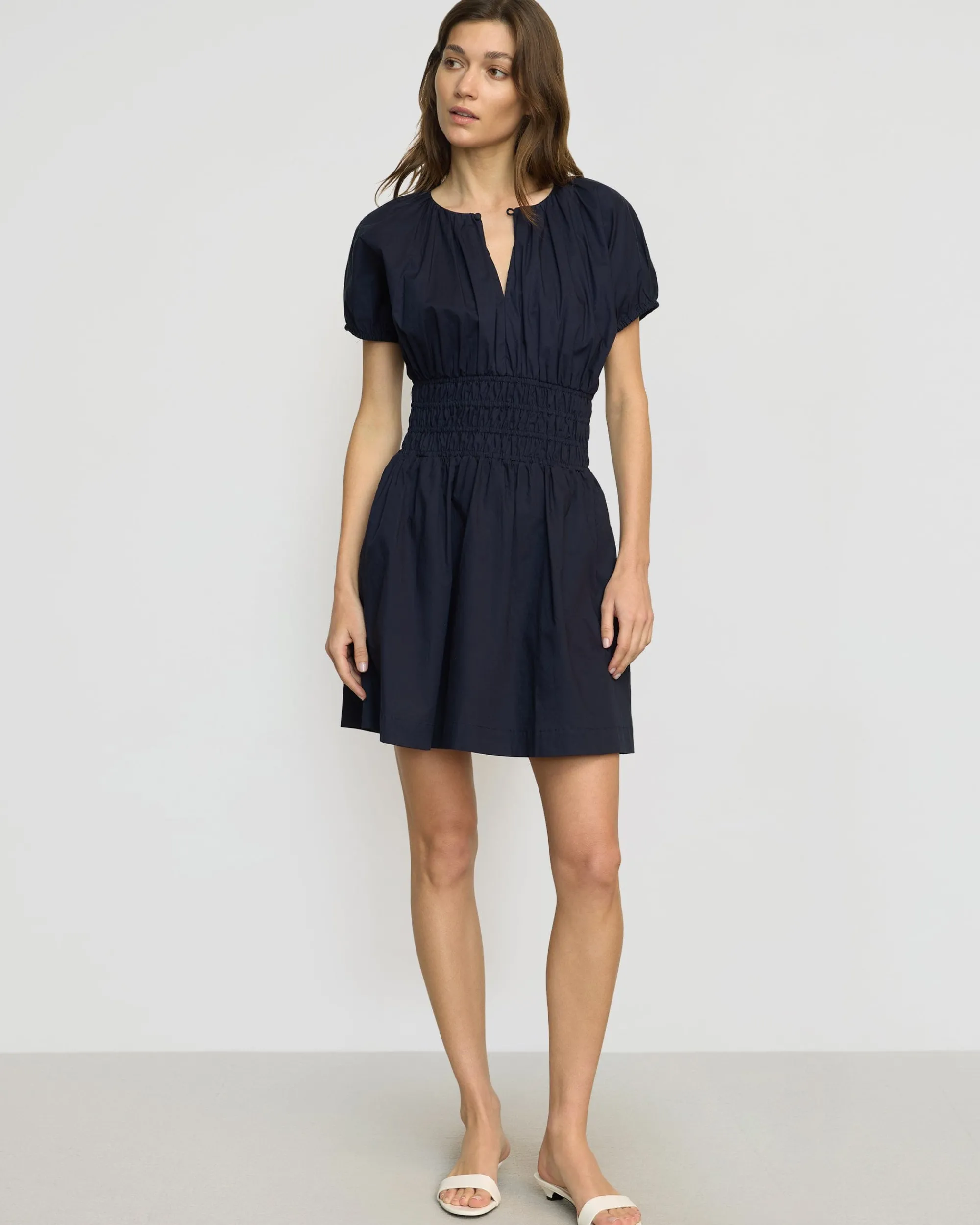 Fashion Apparels Kaci Cinched-Waist Organic Cotton Dress< Dresses