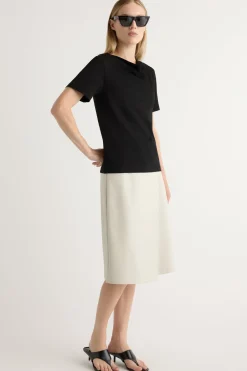 Asia Consultancy Co., Ltd Kendra Organic Cotton Cowl-Neck Tee< Tees|Tops