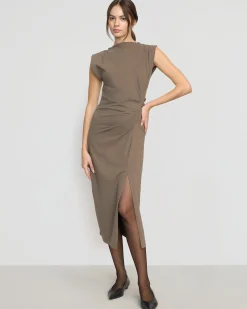 Hua Shang Group (H.K.) Ltd Khelan Sculpted Ruched-Waist Dress< Dresses