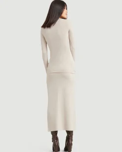 Hua Shang Group (H.K.) Ltd Kiki Ruched Side-Slit Midi Skirt< Skirts