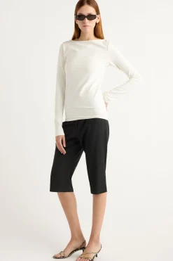 Asia Consultancy Co., Ltd Lainey Organic Cotton Slit-Neck Tee< Tops|Tees