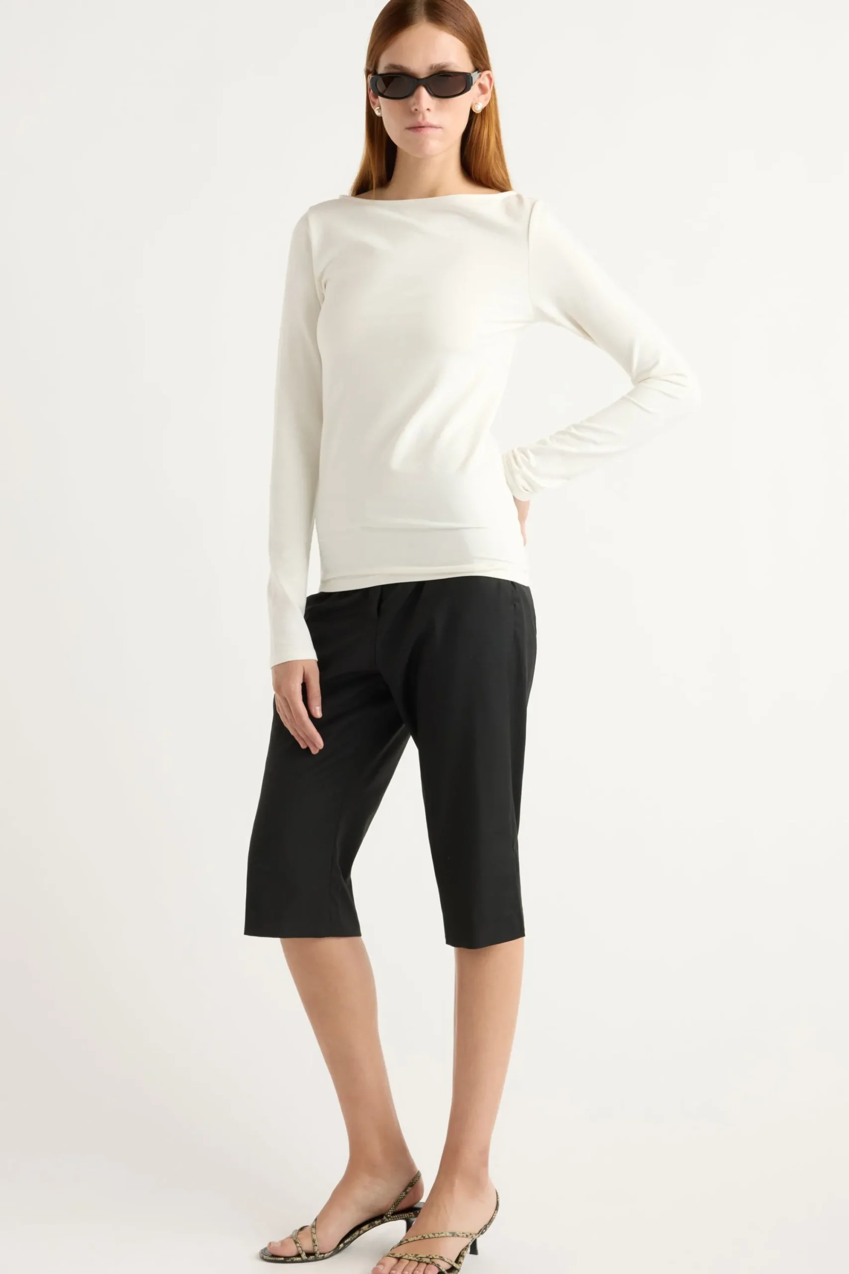 Asia Consultancy Co., Ltd Lainey Organic Cotton Slit-Neck Tee< Tops|Tees