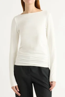 Asia Consultancy Co., Ltd Lainey Organic Cotton Slit-Neck Tee< Tops|Tees