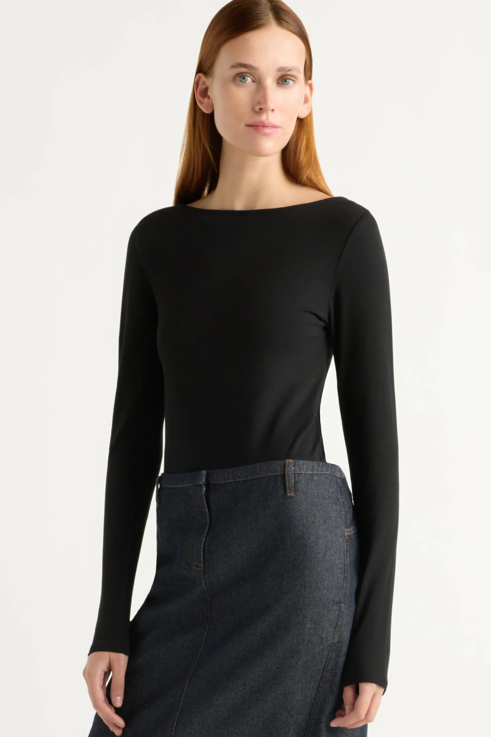 Asia Consultancy Co., Ltd Lainey Organic Cotton Slit-Neck Tee< Tees|Tops