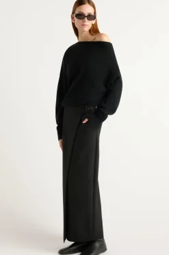 Expert Group Limited Lan Cashmere Off-Shoulder Sweater< Sweaters