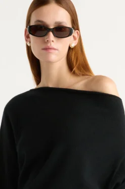 Expert Group Limited Lan Cashmere Off-Shoulder Sweater< Sweaters