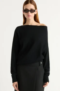 Expert Group Limited Lan Cashmere Off-Shoulder Sweater< Sweaters