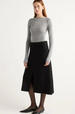Asia Consultancy Co., Ltd Lana Tencel-Wool Semi-Sheer Tee< Tees|Tops