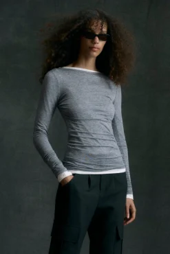 Asia Consultancy Co., Ltd Lana Tencel-Wool Semi-Sheer Tee< Tees|Tops