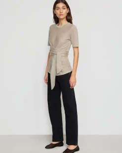 Brilliant Wise Corporation Limited Lark Tie-Front Linen Sweater< Sweaters