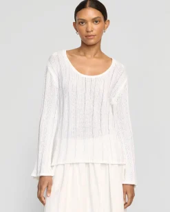 Brilliant Wise Corporation Limited Leah Ribbed Scoop-Neck Sweater< Sweaters|Tops