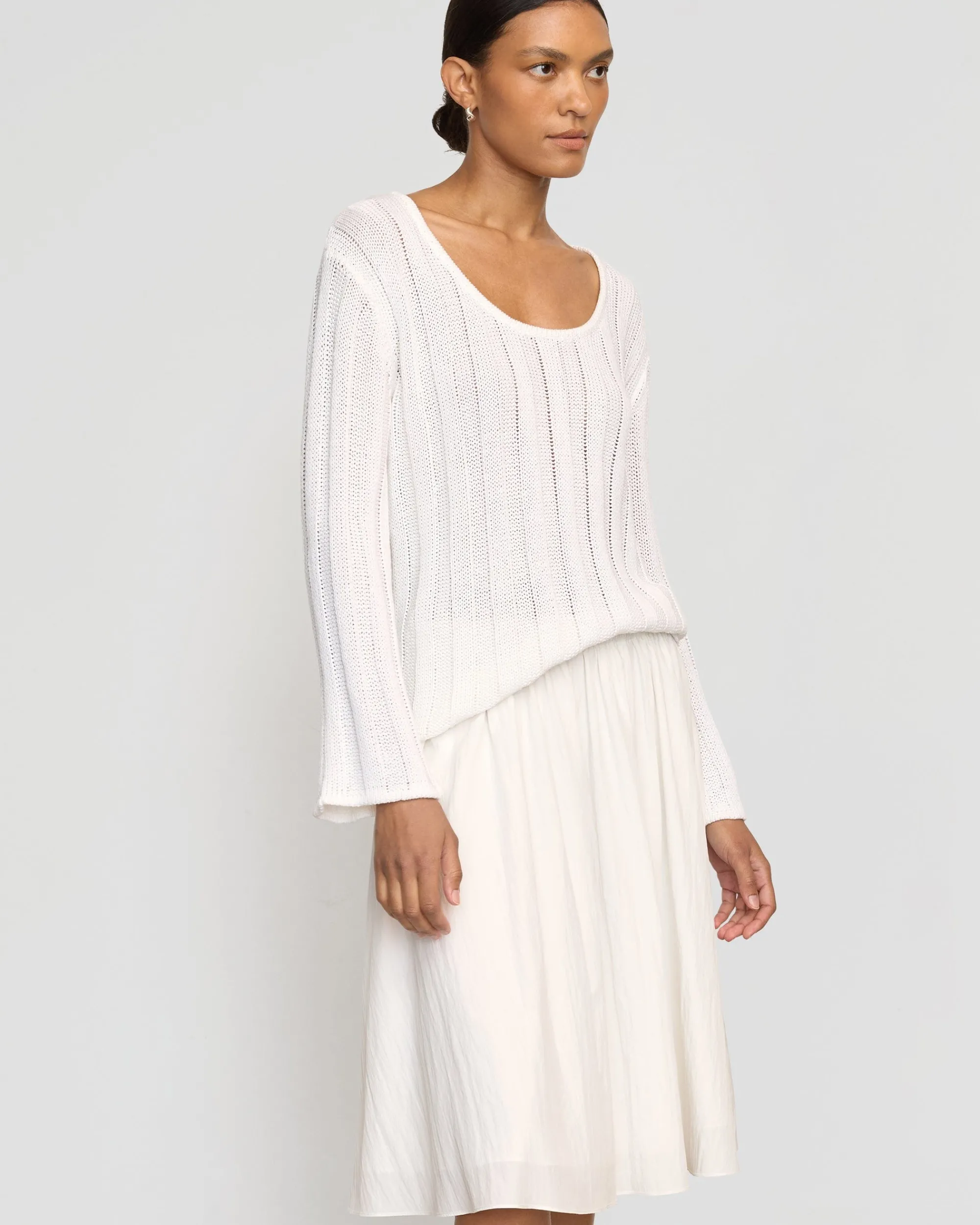 Brilliant Wise Corporation Limited Leah Ribbed Scoop-Neck Sweater< Sweaters|Tops