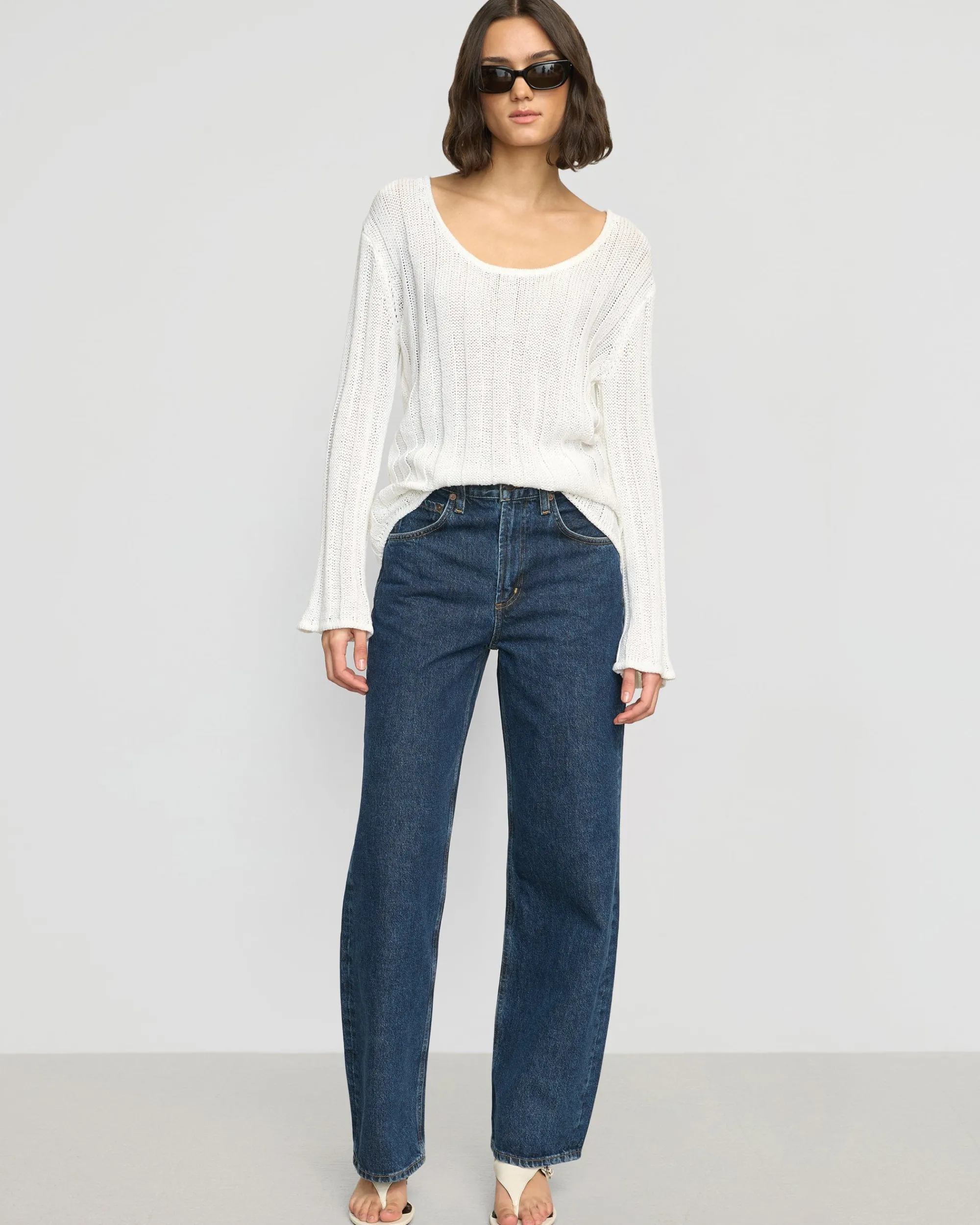 Brilliant Wise Corporation Limited Leah Ribbed Scoop-Neck Sweater< Sweaters|Tops