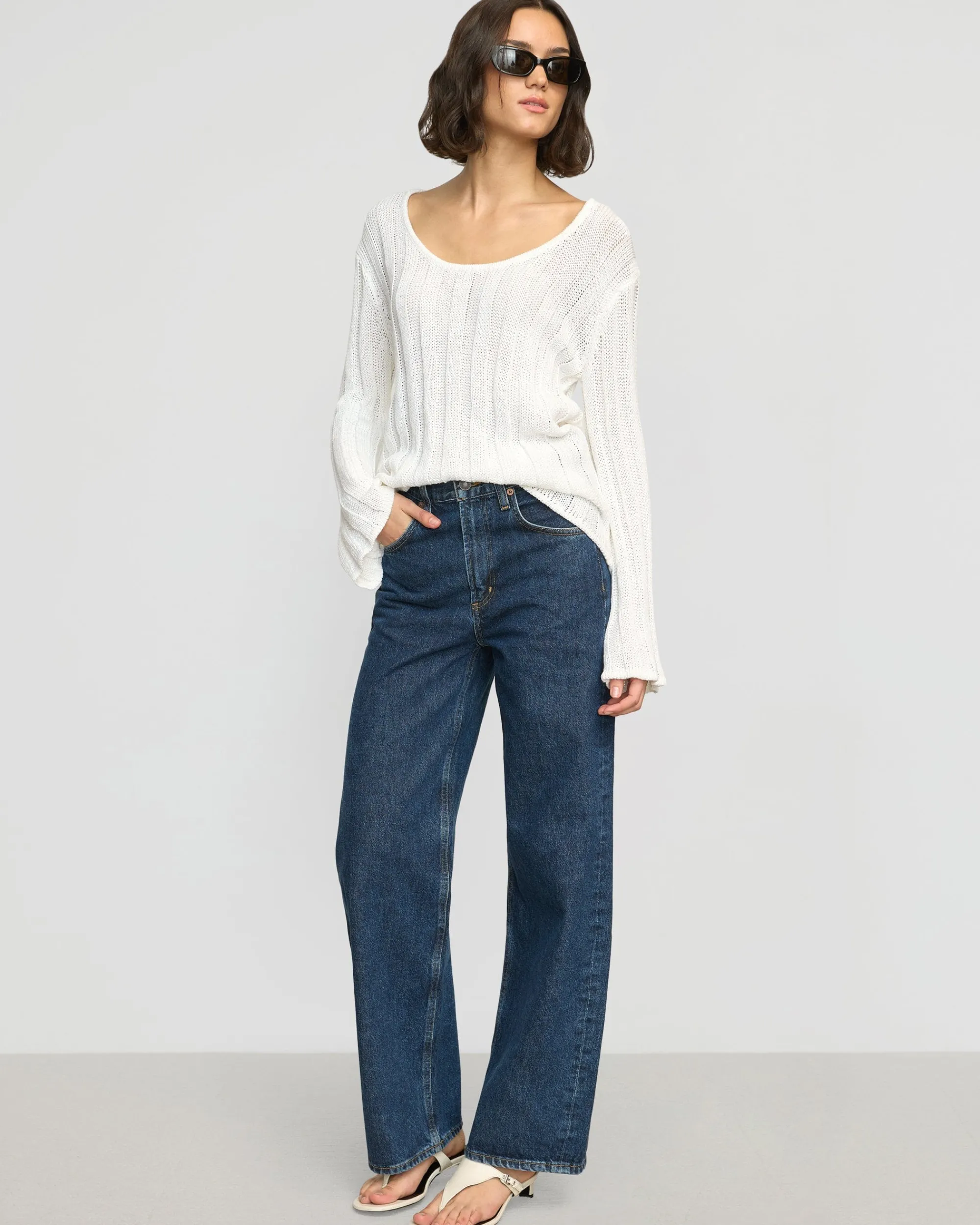 Brilliant Wise Corporation Limited Leah Ribbed Scoop-Neck Sweater< Sweaters|Tops