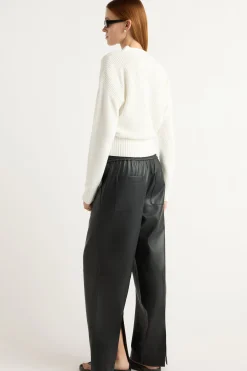 Hua Jia Lianne Drawstring Vegan Leather Pant< Pants