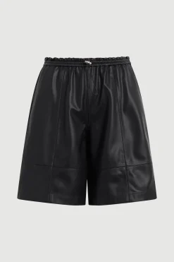 Hua Jia Liat Vegan Leather Bermuda Short< Shorts