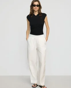 Asia Consultancy Co., Ltd Lila Tencel Wrap-Neck Tee< Tops|Tees