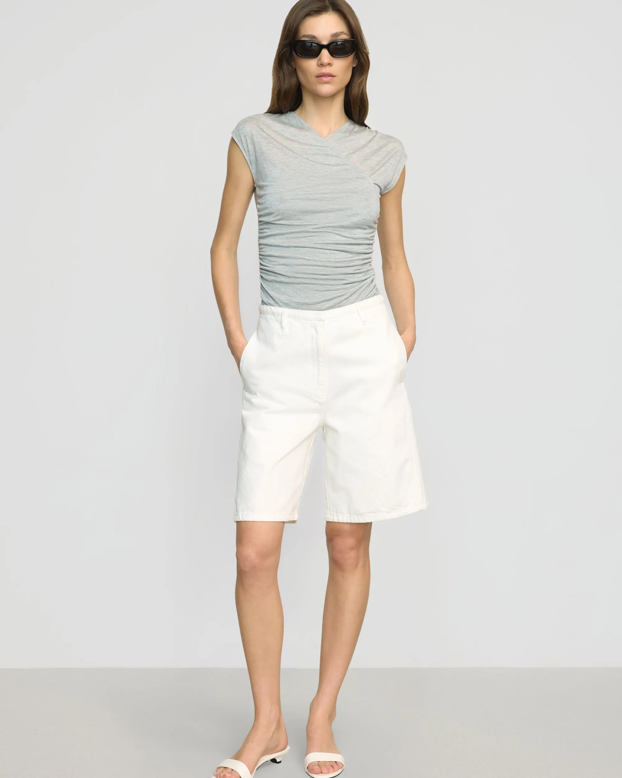 Asia Consultancy Co., Ltd Lila Tencel Wrap-Neck Tee< Tees|Tops