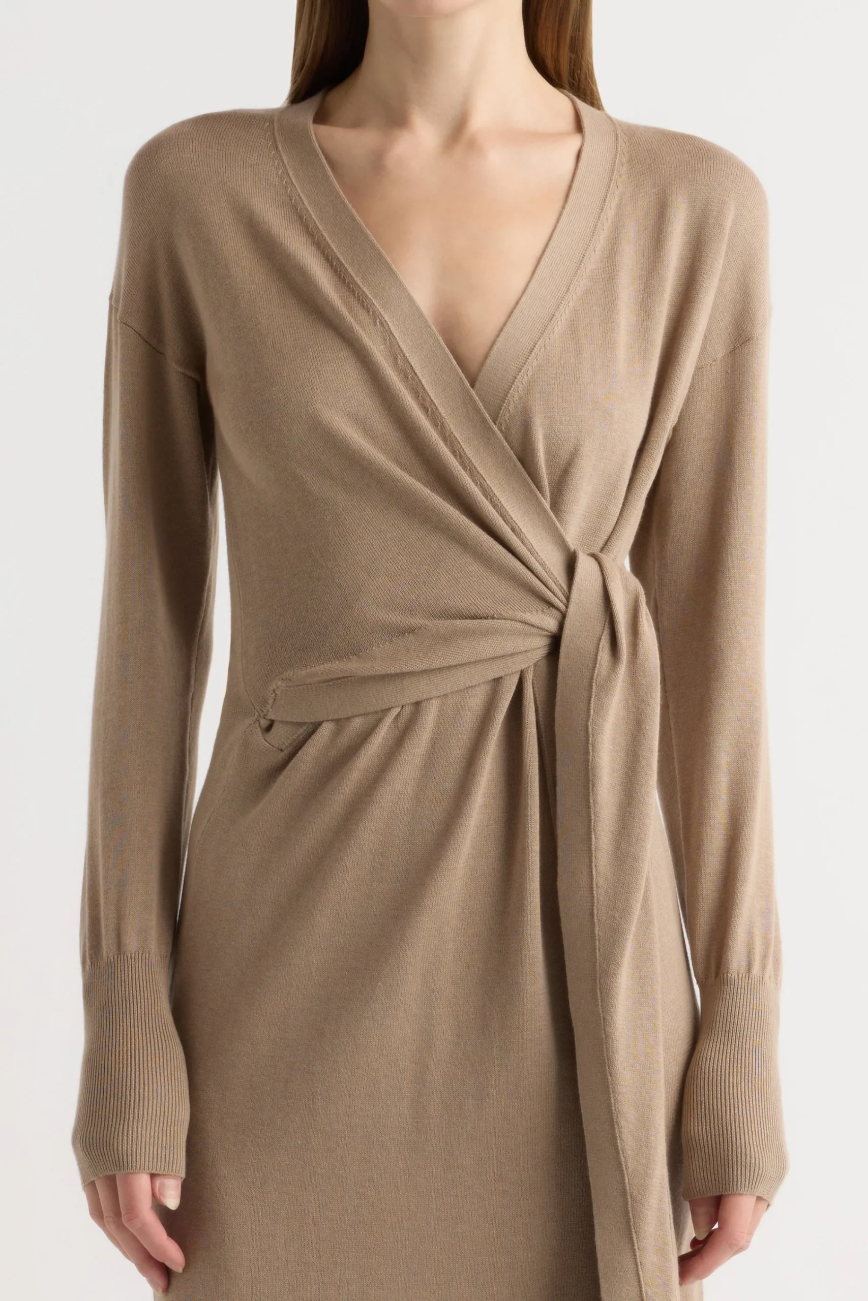 Brilliant Wise Corporation Limited Linden Front-Wrap Sweater Dress< Dresses
